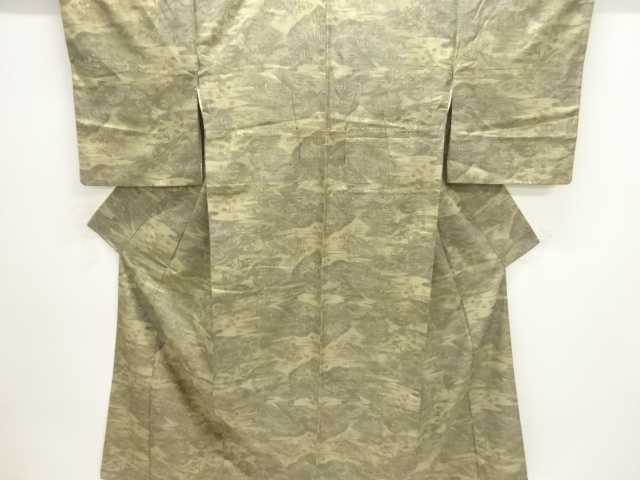 JAPANESE KIMONO / ANTIQUE KIMONO / SILK / TSUMUGI / WOVEN HOUSE